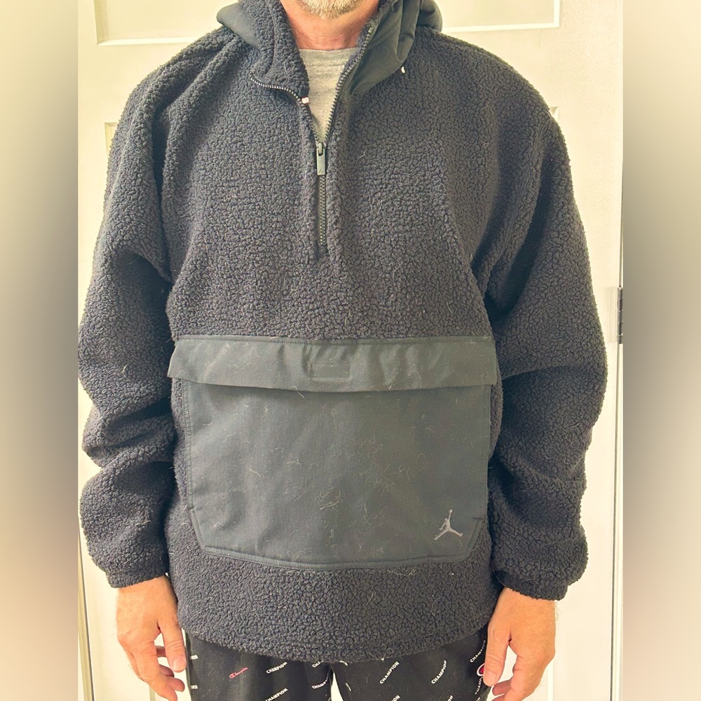 Jordan Black Fleece Quarter-Zip Pullover